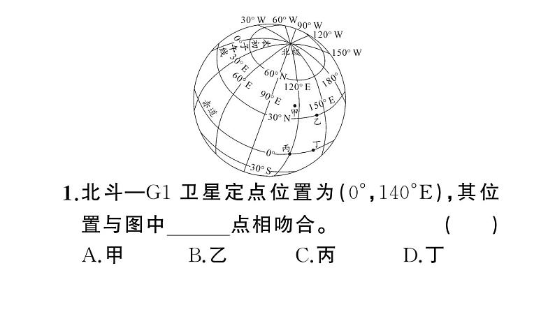 初中地理新人教版七年级上册期末专项一 经纬网图的判读作业课件2024秋第3页