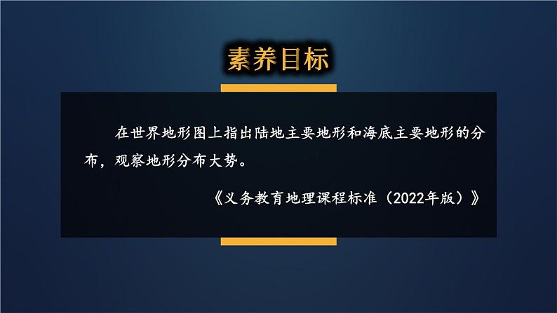 初中  地理  人教版（2024）  七年级上册(2024)  第三章第二节 世界的地形 课件01