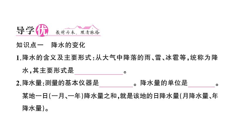 初中地理新人教版七年级上册第四章第三节 降水的变化与分布作业课件2024秋第2页