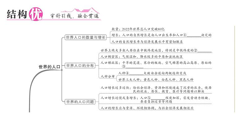 初中地理新湘教版七年级上册第四章 世界的居民与文化知识总结作业课件2024秋02