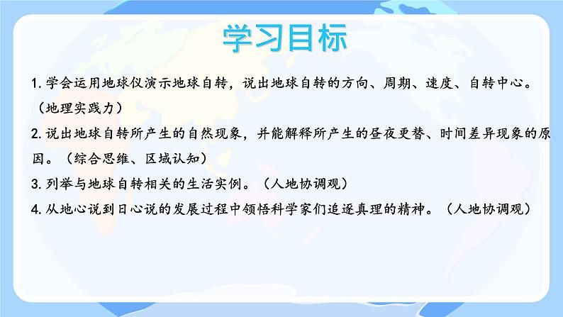 初中  地理  人教版（2024）  七年级上册(2024)  第一章 地球  第三节 地球的运动 课件第3页