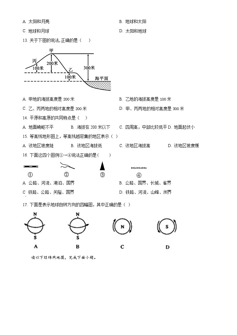 福建省莆田市荔城区莆田第十五中学2024-2025学年七年级上学期期中考试地理试题（原卷版）-A4第2页