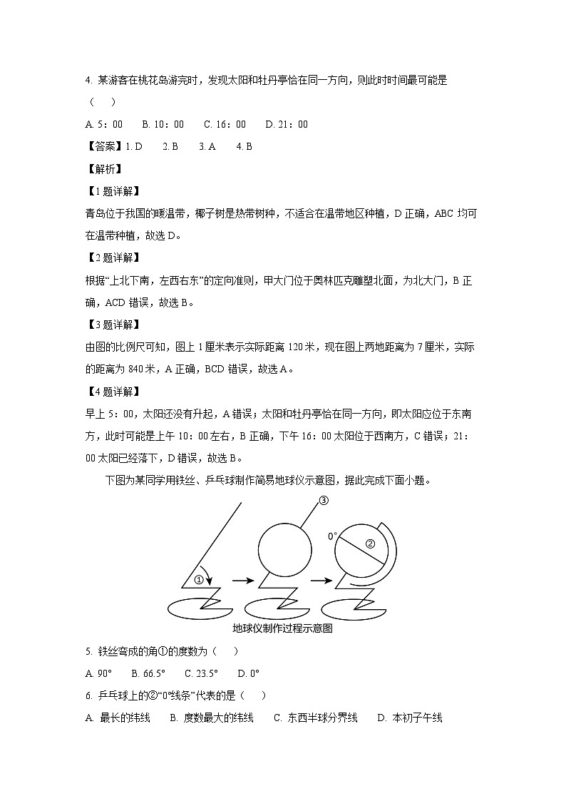2023-2024学年山东省青岛市城阳区七年级(上)期中地理试卷（解析版）第2页