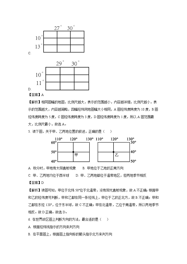 2024-2025学年山东省德州市齐河县七年级(上)期中考试地理试卷（解析版）第3页