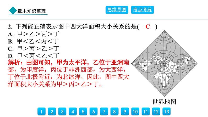 2024人教版地理七年级上册第三章陆地和海洋章末知识整理 习题课件ppt第8页