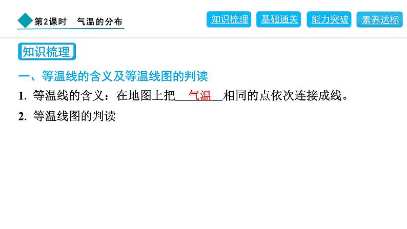 2024人教版地理七年级上册第四章天气与气候4.2.2　气温的分布 习题课件ppt第2页