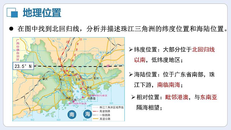 湘教版初中地理八年级下册7.3珠江三角洲 课件07