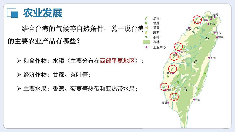 湘教版初中地理八年级下册8.2台湾省的地理环境与经济发展（第2课时） 课件07