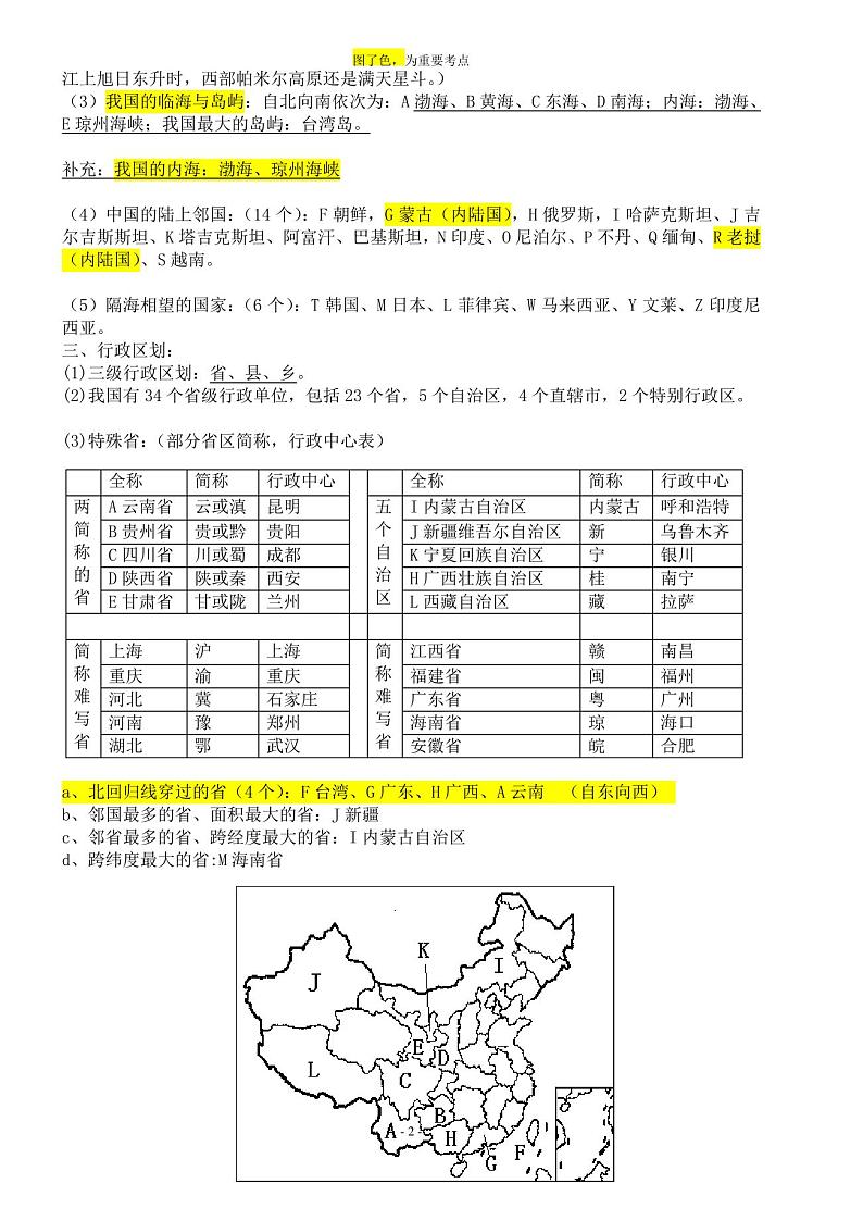 粤教版八年级上册地理知识点总结第2页
