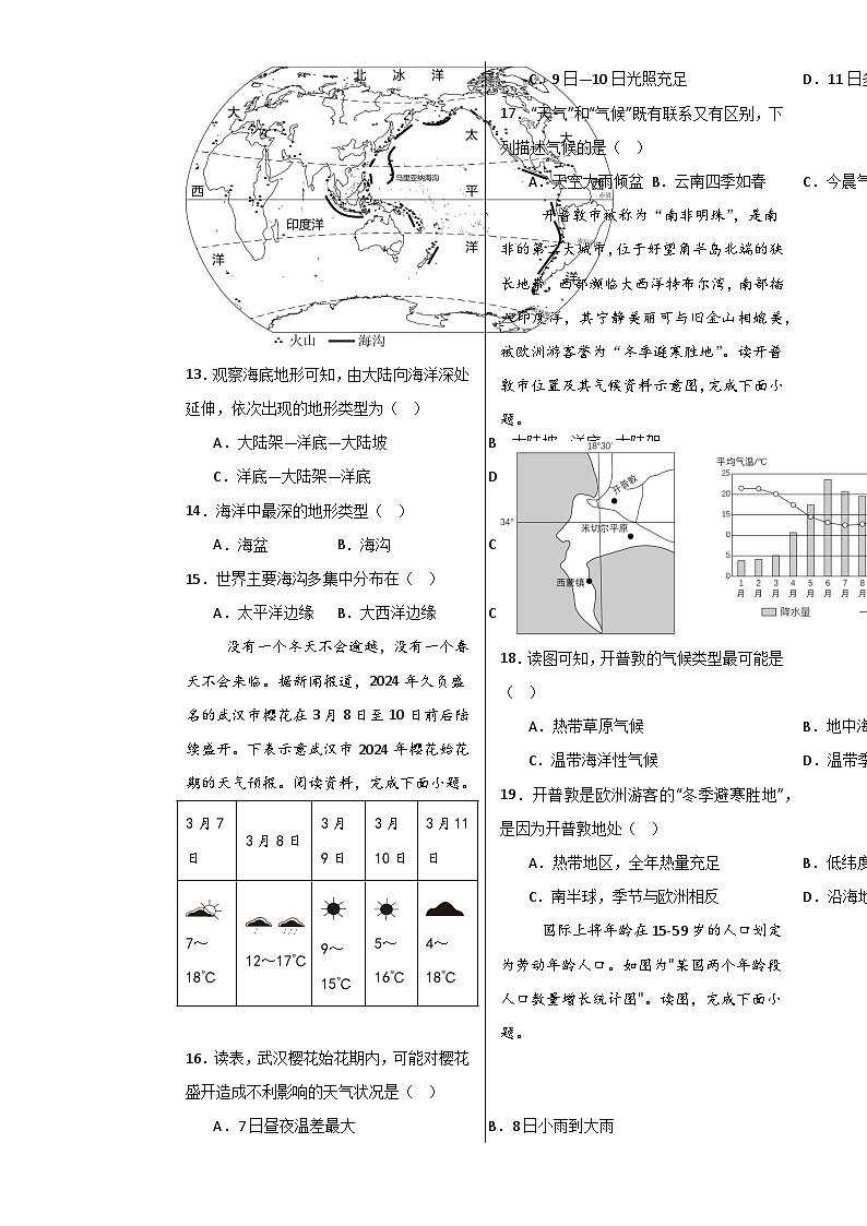 七年级地理期末模拟卷02（考试版A3）【测试范围：人教版（2024）七年级上全册】-A4第3页