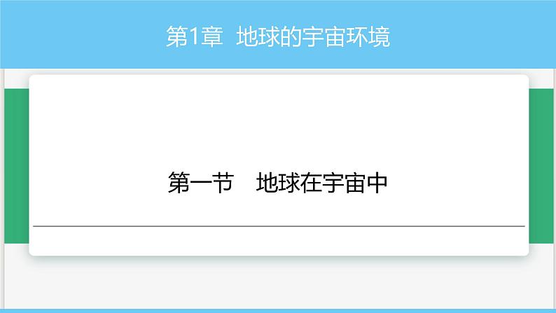 中图版2024七年级上册地理01 第1章 第一节 地球在宇宙中 课件第1页