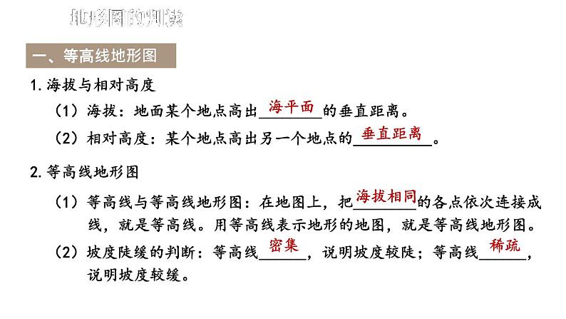 初中地理新人教版七年级上册第二章 地图综合复习课件（2024秋）第8页