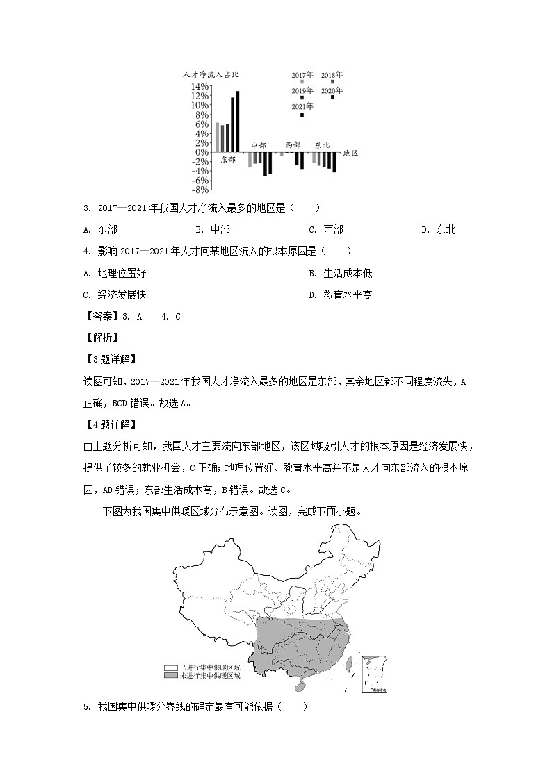 2023-2024学年安徽省宿州市砀山县八年级(上)12月质量调研地理试卷(解析版)第2页