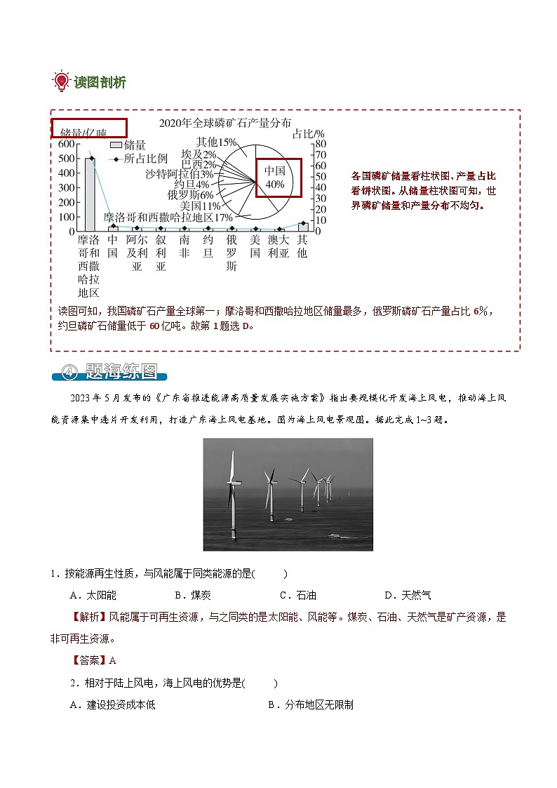 3.1 自然资源的基本特征（填图速记）-2024-2025学年八年级地理上册填图速记与演练手册（人教版）（解析版）第3页
