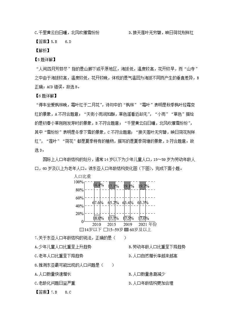 2024年山东省枣庄市中考真题地理试卷(解析版)第3页
