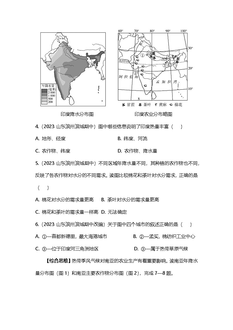 8.1 东南亚 第二课时 同步练习第2页