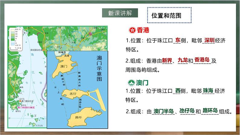 人教版地理八年级下册 7.3 《“东方明珠”——香港和澳门》课件第5页