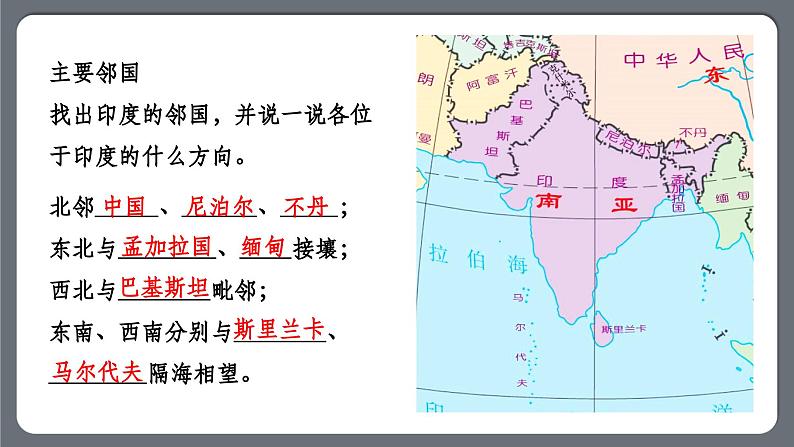 【人教新版】七下第八章 第三节 《印度》教学课件（第1课时）第7页