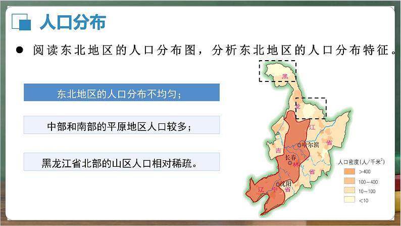 湘教版地理八年级下册6.2《东北地区的人口和城市分布》课件第6页