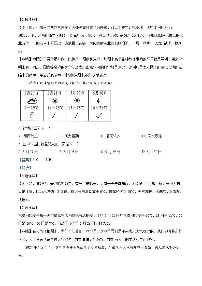 2024年山东省临沂市中考地理真题（解析版）第3页