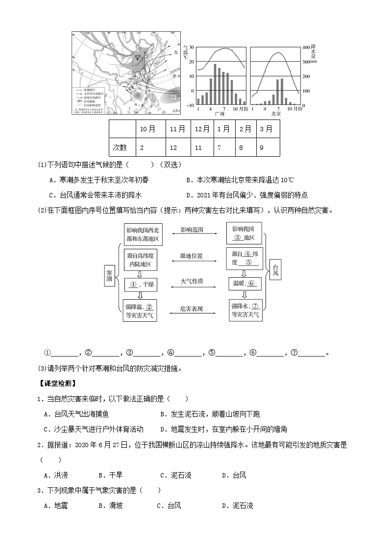 2.4 自然灾害（导学案）-八年级地理上册同步备课系列（人教版）-A4第3页