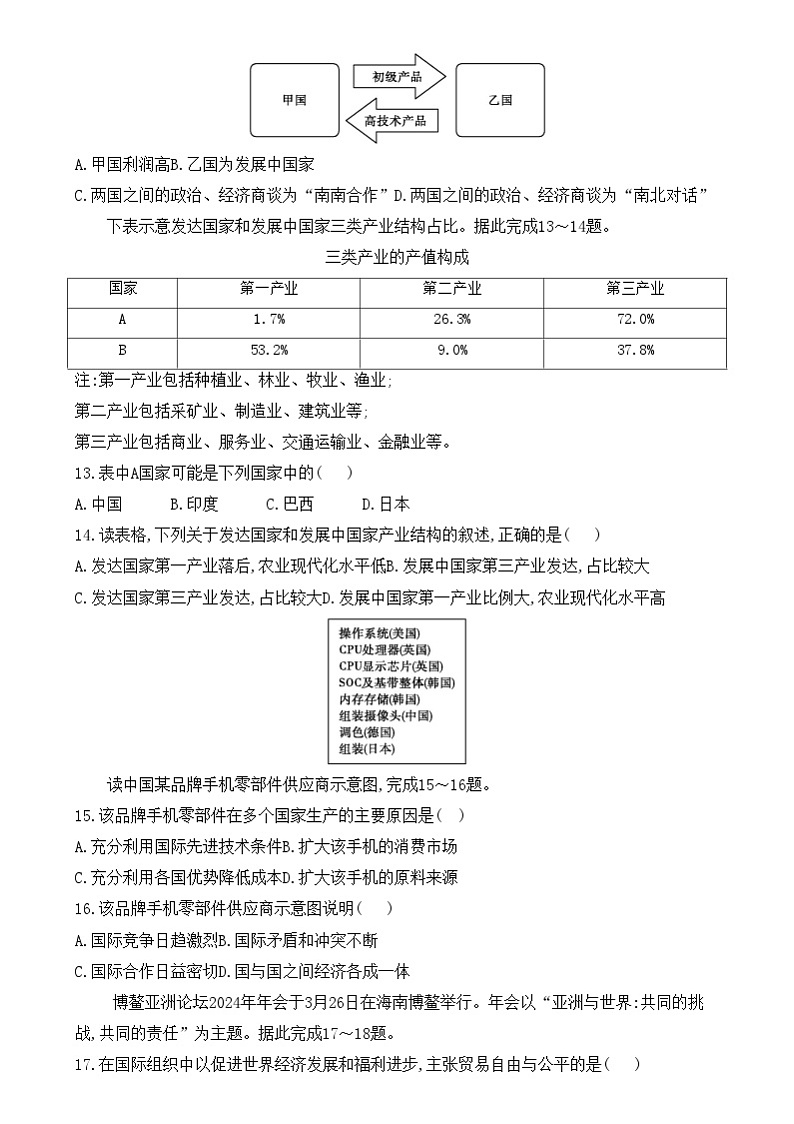 贵州省贵阳市花溪区高坡民族中学2024-2025学年度第一学期12月质量监测七年级地理试卷 贵州省贵阳市花溪区高坡民族中学2024-2025学年度第一学期12月质量监测七年级地理试卷第3页