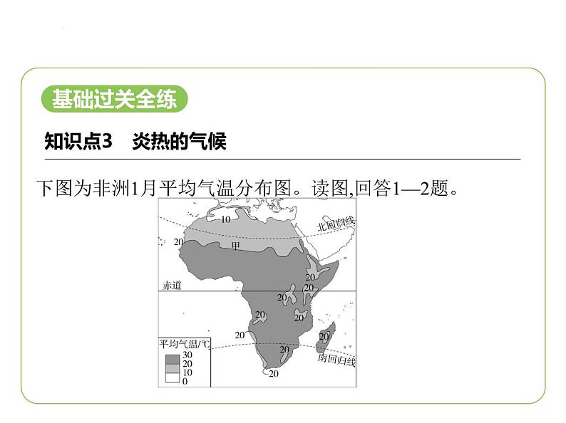 7.2 非洲——炎热的气候　人口与经济 习题课件-七年级地理下学期湘教版（2024版）第2页