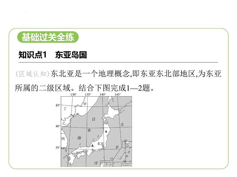 9.1 日本—— 东亚岛国  多山的地形  深受海洋影响的气候 习题课件-七年级地理下学期湘教版（2024版）第2页