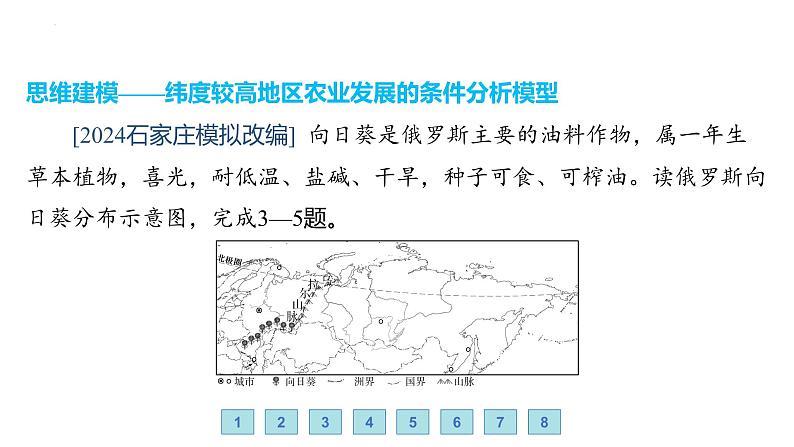 9.3 俄罗斯——发展中的经济 人口与城市 习题课件-七年级地理下学期湘教版（2024版）第5页