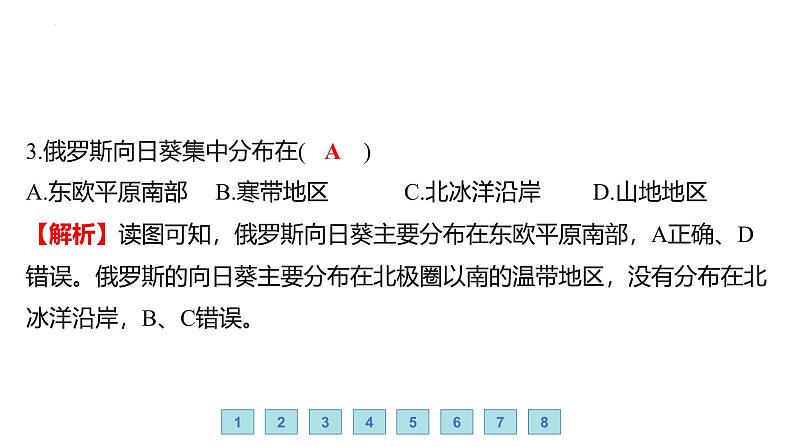 9.3 俄罗斯——发展中的经济 人口与城市 习题课件-七年级地理下学期湘教版（2024版）第6页