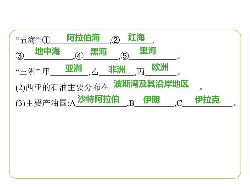 专项素养综合全练(七)　识图集训 习题课件-七年级地理下学期湘教版（2024版）第8页