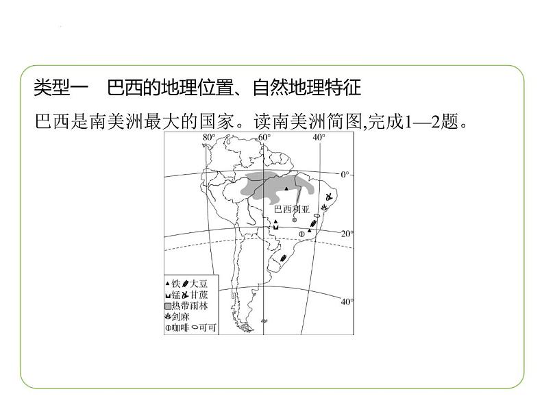 专项素养综合全练(五)　巴西 习题课件-七年级地理下学期湘教版（2024版）第2页