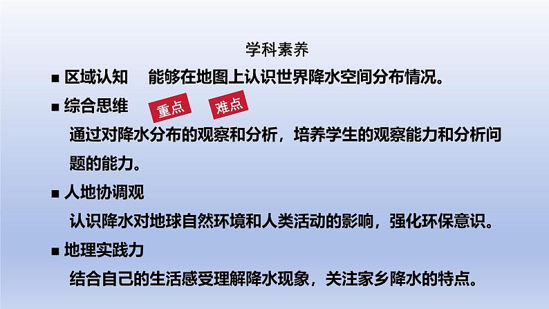 2024七年级地理上册第四章天气与气候第三节降水的变化与分布课件（人教版）第2页