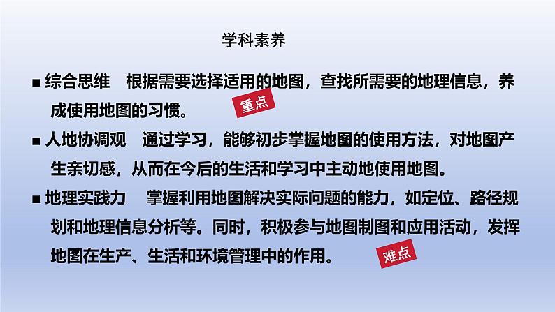 2024七年级地理上册第二章地图第三节地图的选择和应用课件（人教版）第2页