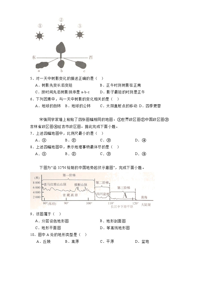 吉林省长春市长春汽车经济技术开发区2024-2025学年七年级上学期期末 地理试题（含解析）第2页