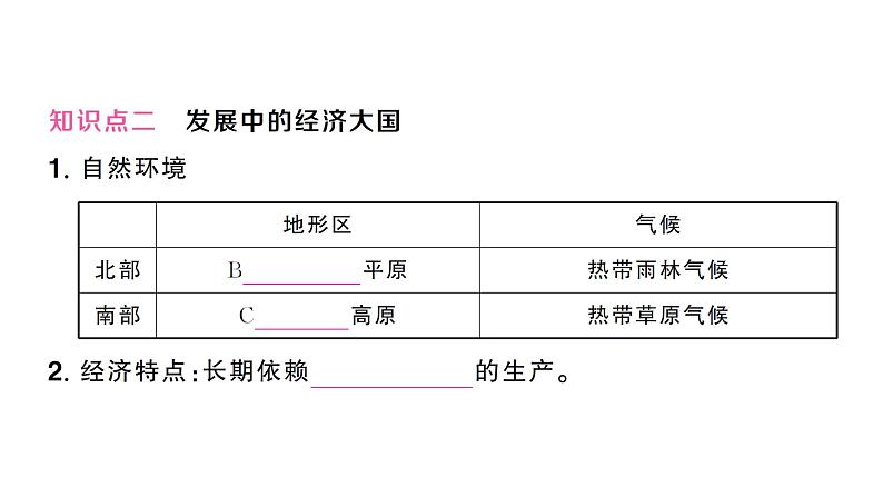 10.2巴西（习题课件）2024-2025学年人教版七年级地理下册第4页