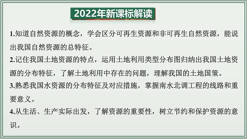 专题11  中国的自然资源--最新人教版中考地理一轮复习课件（全国通用）第3页