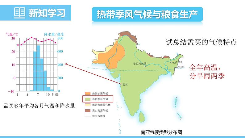 人教版（2024）七年级地理下册课件 第八章 第三节 第二课时 热带季风气候与粮食生产 发展迅速的服务外包产业第4页