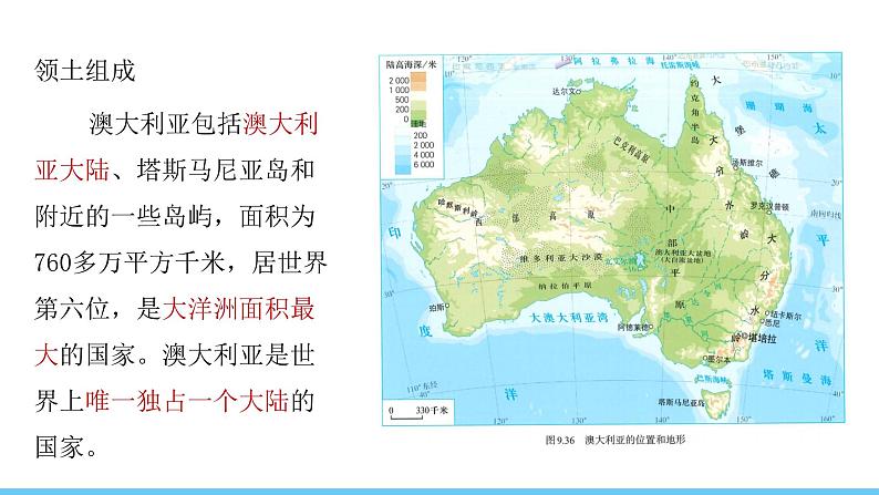 人教版（2024）七年级地理下册课件 第九章 第四节第一课时 独占一个大陆的国家 “骑在羊背上的国家”第7页