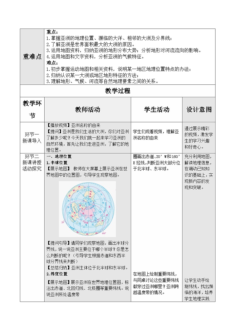 6.1 亚洲的自然环境特征（教学设计）第2页
