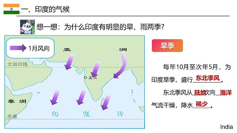 8.3.2印度【课件】（第2课时——热带雨林气候和农业生产、发展迅速的服务外包产业）——2025新教材人教版初一地理下册第7页