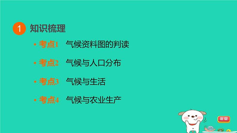 福建省2024中考地理2专题突破篇第30课时气候对人类活动的影响课堂讲本课件第3页