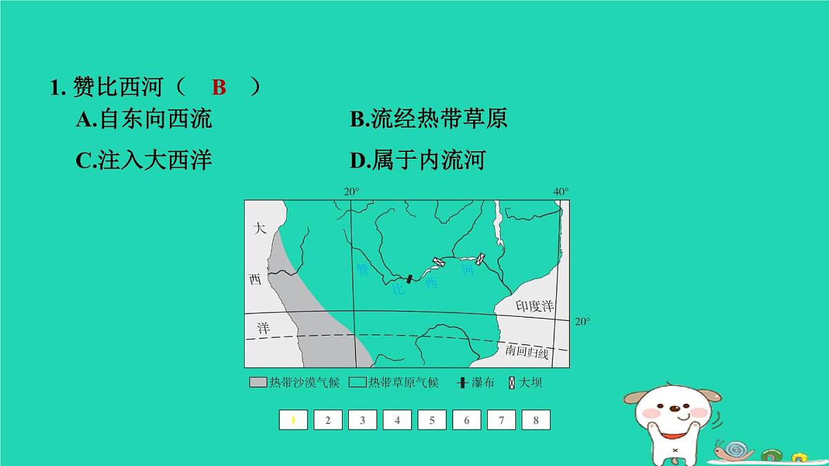 福建省2024中考地理2专题突破篇第29课时河流课后练本课件第3页