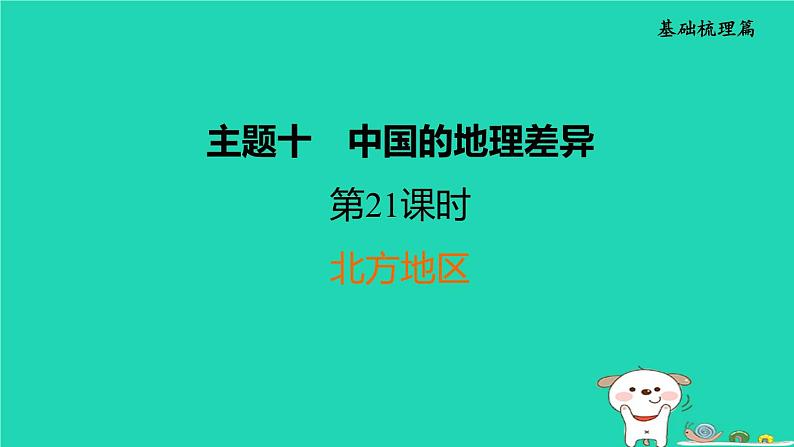 福建省2024中考地理1基础梳理篇主题十中国的地理差异第21课时北方地区课堂讲本课件第1页