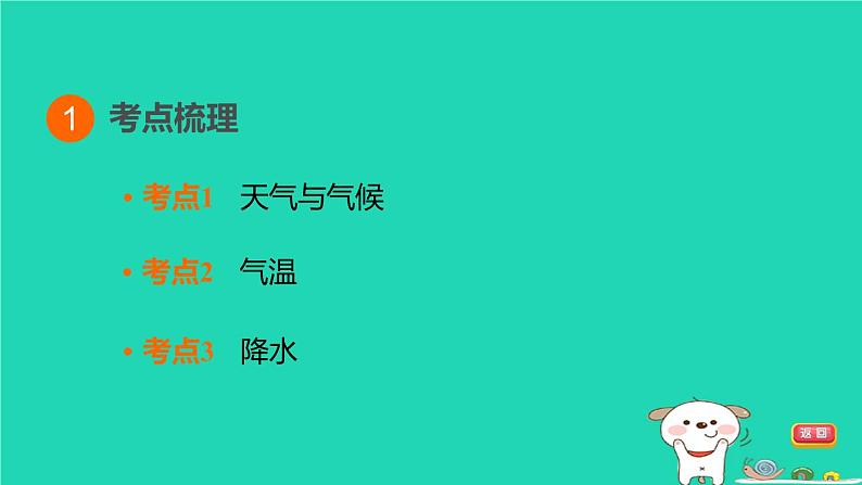 福建省2024中考地理1基础梳理篇主题四天气与气候第6课时天气与气候气温与降水课堂讲本课件第3页