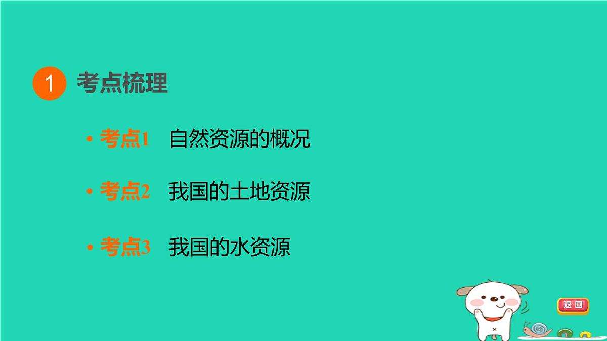 福建省2024中考地理1基础梳理篇主题九中国的自然资源与经济发展第18课时中国的自然资源课堂讲本课件第3页