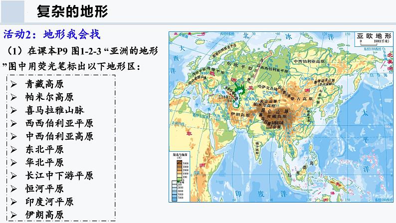 专题二 亚洲的地形和气候（课件）-2024-2025学年七年级地理下册（仁爱科普版2024）第5页