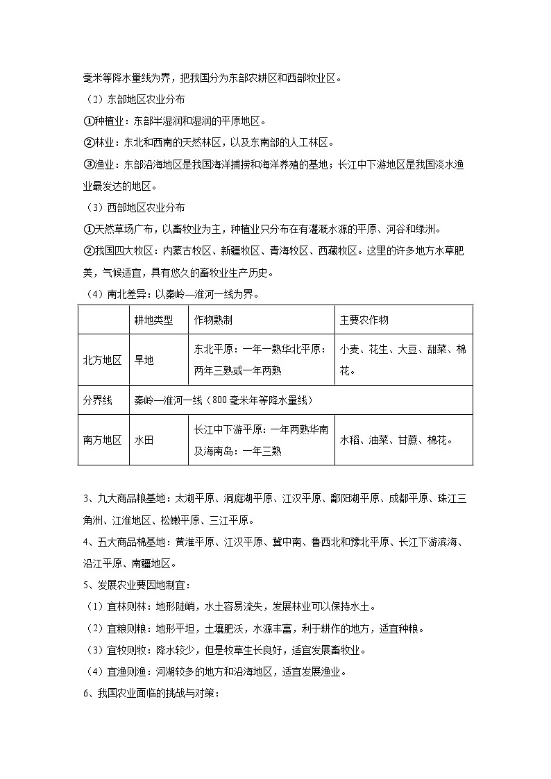 中考地理识图专题演练 专题21中国的农业第3页