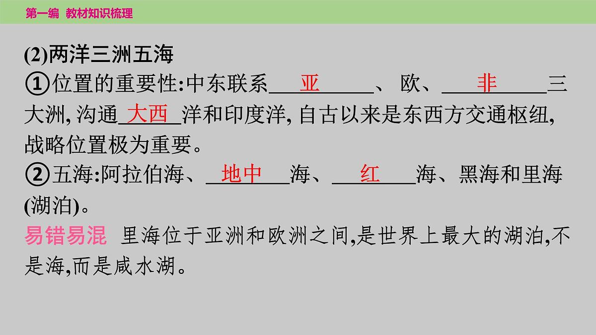 2025年中考地理（世界部分）一轮复习教材整理课件---第八章　东半球其他的地区和国家第5页