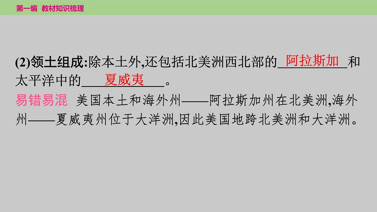 2025年中考地理（世界部分）一轮复习教材整理课件---第九章　西半球的国家第4页